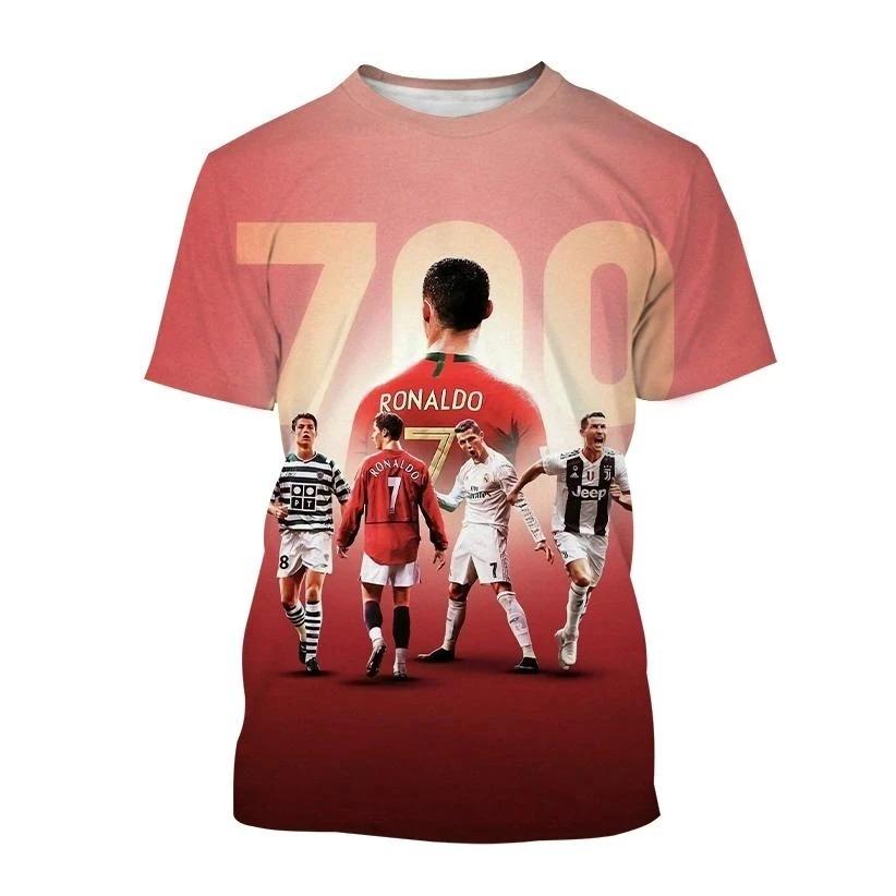 ETST WENDY 05 Ronaldo Zomer Mode Nieuw T-shirt Voetbalster Casual Ronde Hals Heren 3D Print Korte Mouw Hip-hop T-shirt 5XL