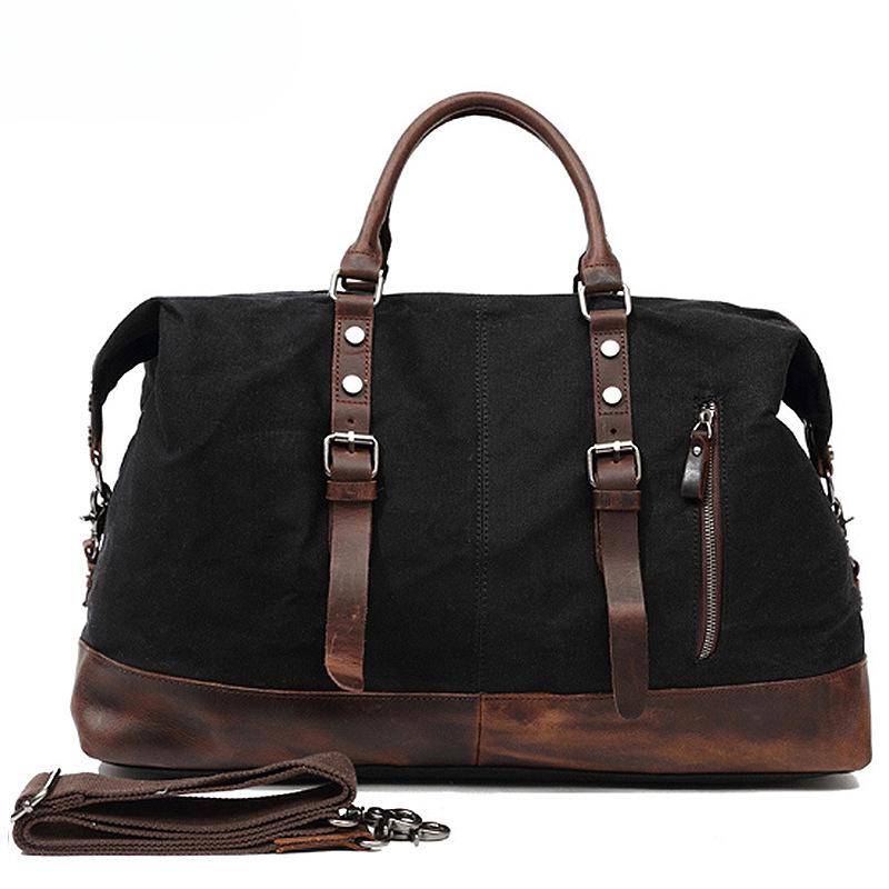 Klasyczna woskowana torba podróżna na Europę i Stany Zjednoczone Jednokolorowa torba na ramię do użytku na zewnątrz z odporną na zużycie torbą do przechowywania