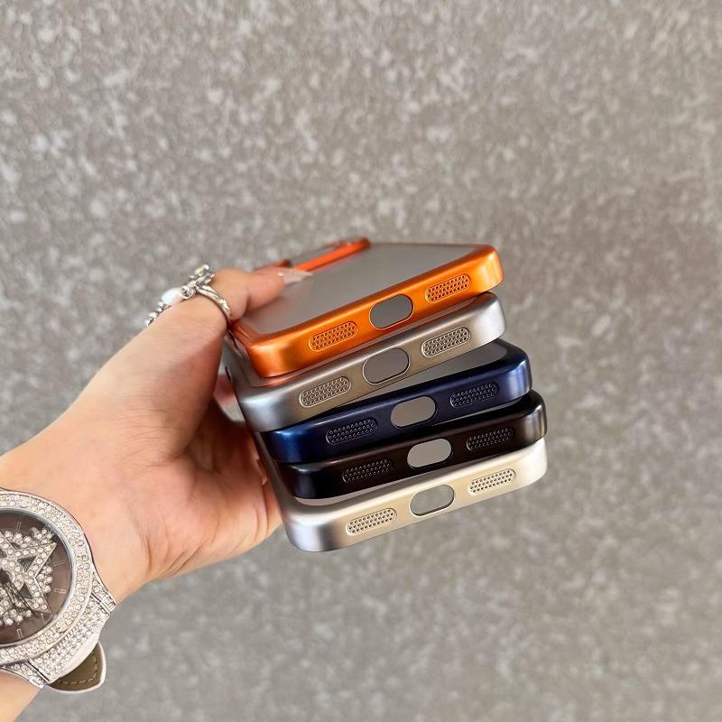Luxury Matte Transparent Case For iPhone 17 Air 16 Pro Max Plus Plating Frame Lens Film Protection Anti-fall PC Hard Clear Cover