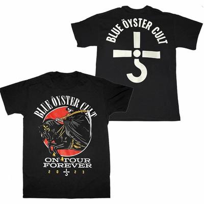 Blue Öyster Cult On Tour Forever 2026 Black All Size T-Shirt High-end Luxury Is for Both Men and Women Top Y2k
