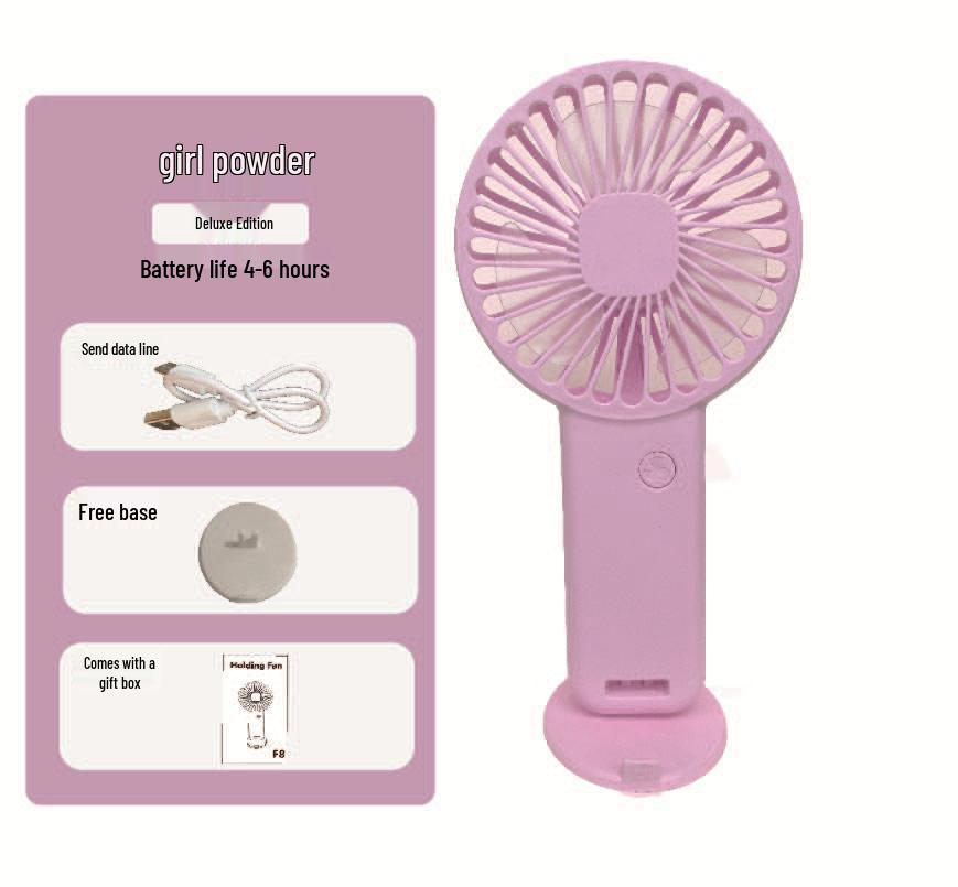 

Compact USB Rechargeable Handheld Mini Fan - Silent Desk/Dormitory Use, Customizable Gift 31*96*185 mm
