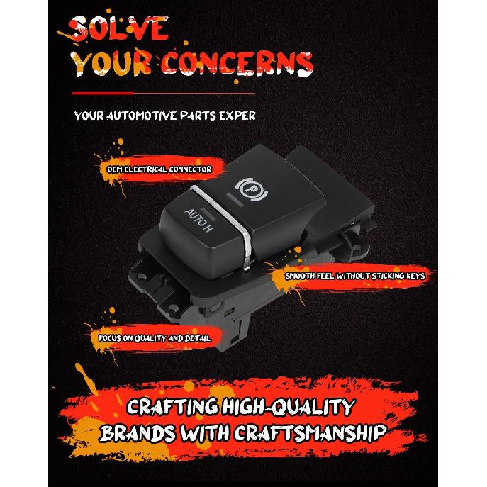 CCIYU Parking Brake Switch 61319385029 Fit 2011-2016 for BMW 528i 2012-2016 for BMW 528i xDrive 2014-2016 for BMW 535d 2014-2016 for BMW 535d xDrive