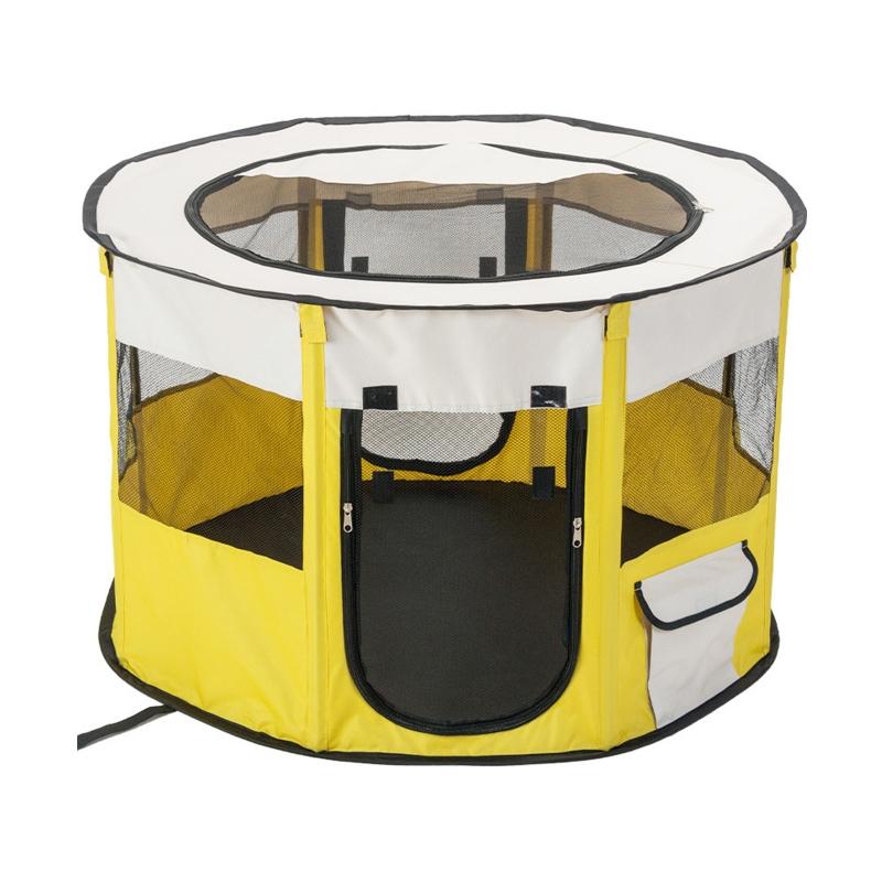 Dog Playpen with Door and Top for Small Dogs Indoor Exercise  Pet Tent Playground for Cats Multiple Colors S/for M