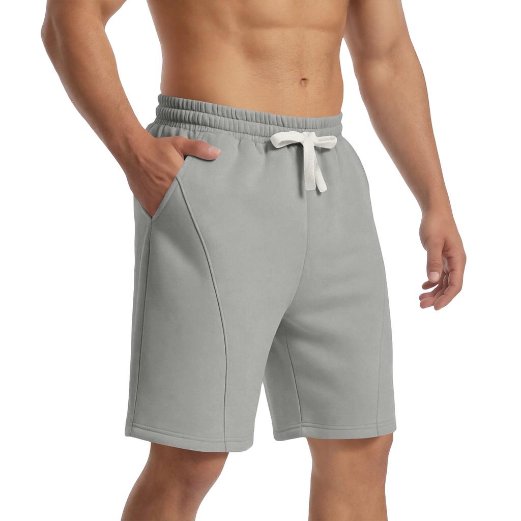 Herren Freizeit Sportshorts Elastischer Bund Kordelzug Taschen Leicht Bequem Sitz Fitnessstudio Laufen Training Sportbekleidung