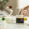 2/1PC 100ml Glass Cup Espresso Cups Home Glass Ball Handle Mini Coffee Latte Cup Tea Water Mug Steak Juice Bucket Table Decor