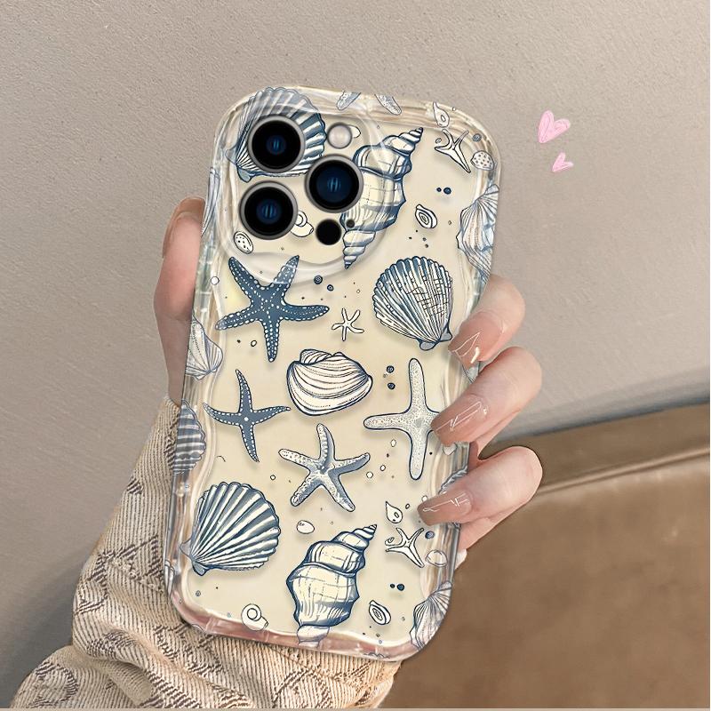 Colorful Marine Organism 3D Wave Case For iPhone 16 15 14 13 12 11 Pro Max X XR XS 8 7 Plus SE 2020 Shockproof Silicone Cover