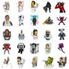 50 Spoof Toilet Man Stickers Personality Games Creative Toilet Man And Monitor Man Graffiti