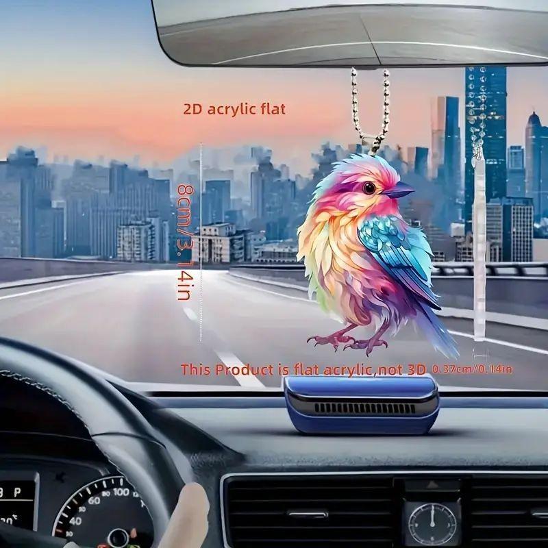 Acrylic Bird Adorable Ornament Car Hanger Eyecatching Design For Interior Decoration