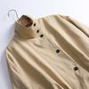 Womens Casual Flight Jacket Loose Pleated Lapel Coat Everyday Wear