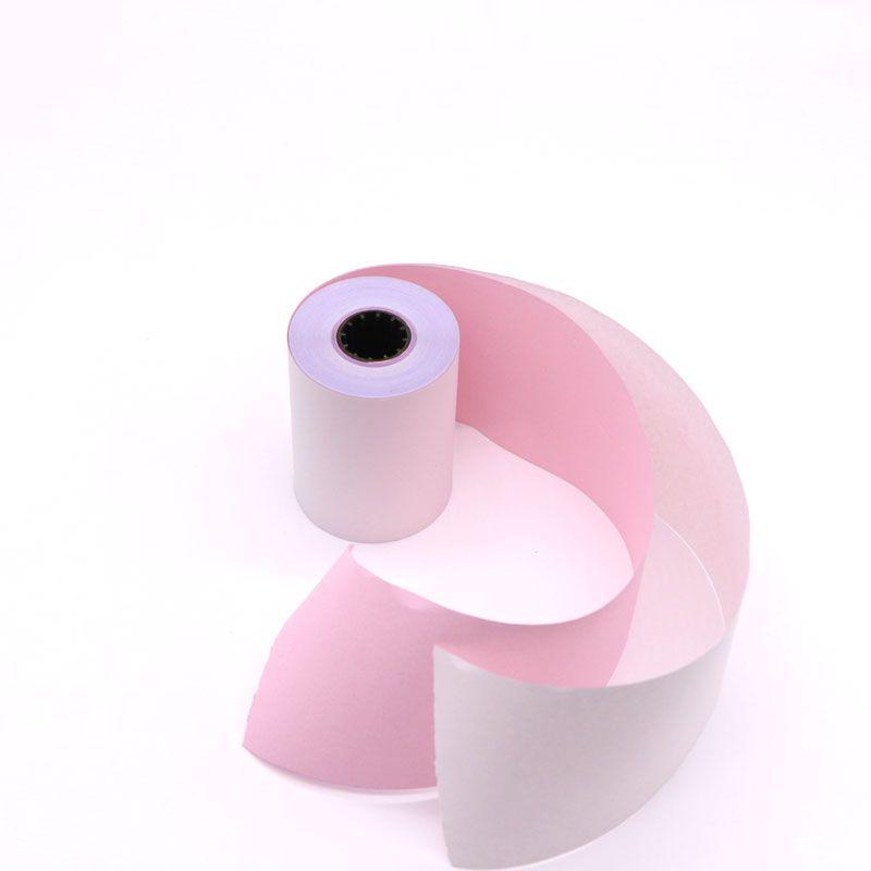 75mm Three-Part Needle-Type Carbonless Receipt Paper Roll, 75x60mm Two-Part Cash Register Paper