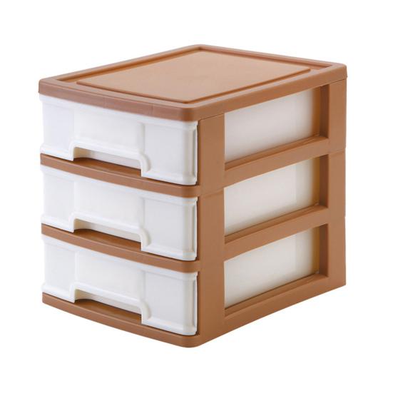 Stolní úložný zásuvkový úložný box Velkokapacitní 3vrstvý design Stohovatelné zásuvky organizér Kosmetické pouzdro
