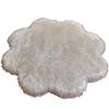 Thickened Round White Imitation Wool Carpet for Children's Bedroom and Living Room