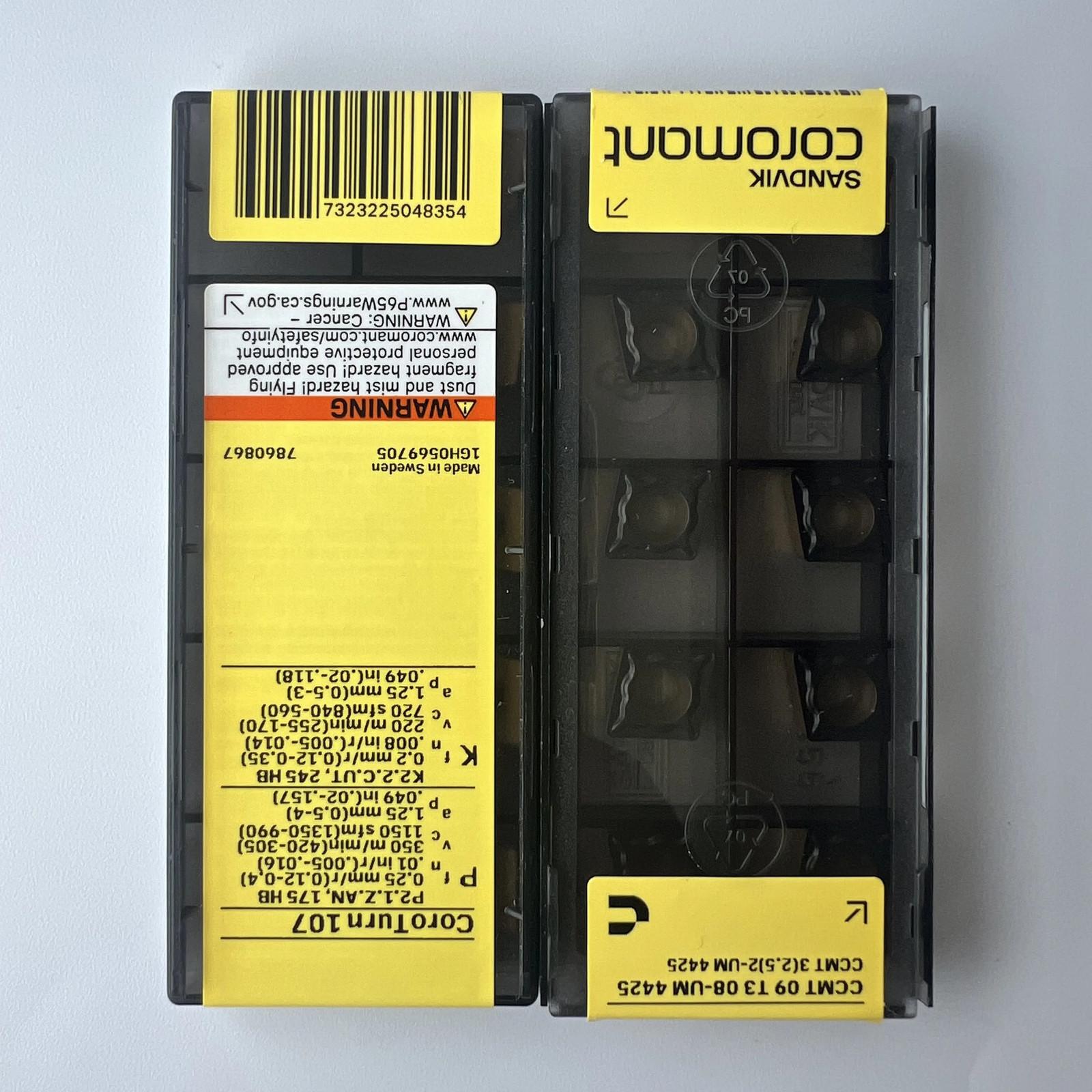 

SANDVIK / CCMT09T308-UM 4425 / Industrial indexable Carbide Inserts 10 Pcs