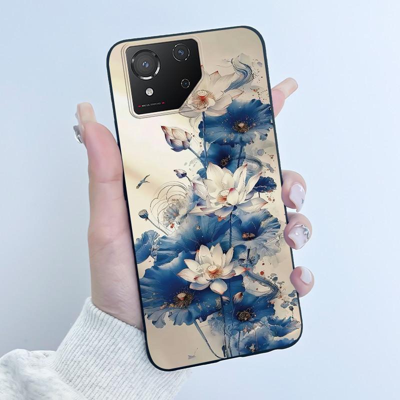 Casing For Asus ROG Phone 8 Phone8 ROG8 Pro Case Luxury Dragon Cute Cool Boys Girls Slim Black Matte Soft TPU Back Protect Cover