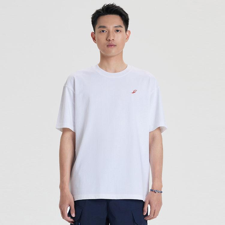 SAUCONY Letter Print Loose Fit Sports Short Sleeve T-Shirt Men Tops White SC2239065-1