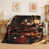 Cartoon D-Dragon Ball Anime Game Flannel Blanket Soft Warm Throw Blanket for Bedroom Living Room Bed Travel Camping Picnic Kid