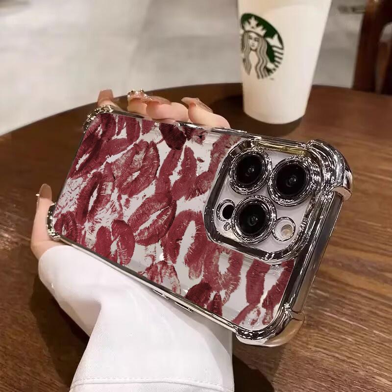 Case For Honor 400 PRO LITE MAGIC 7 X7D X9D X8C X8B X8A X9B X7A X6C X9A X6A X8 X5B X5C Lips Kiss Pattern Plating Cover
