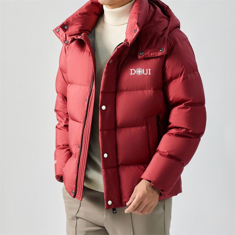 

Мужская Зимняя Пуховая Куртка Высокого Класса со Съемным Капюшоном - Короткая, Утепленная, Теплая, Красивая Пуховая Зимостойкая Верхняя Одежда XL красный