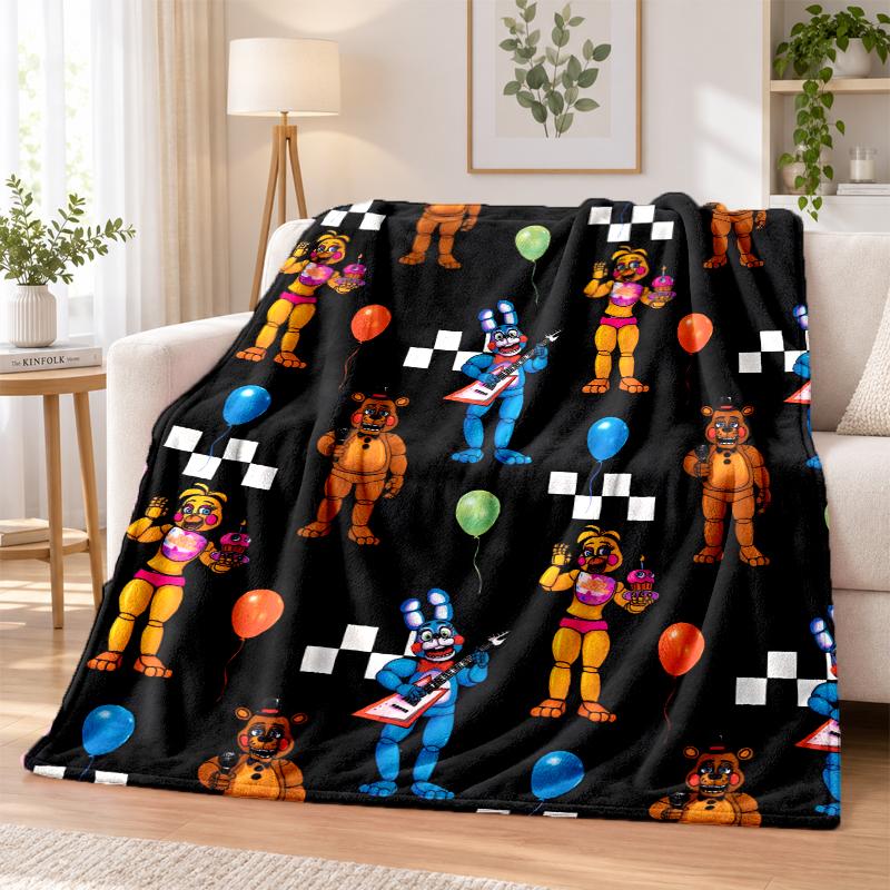 Five Nights At Freddys Flannel Throw Blanket Soft Warm Cozy For Sofa Bed Indoor Home Bedroom Use