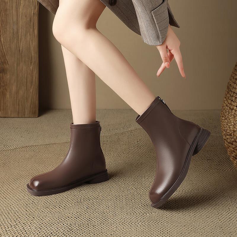 Daphne Women s Flat Skinny Ankle Boots EU 37