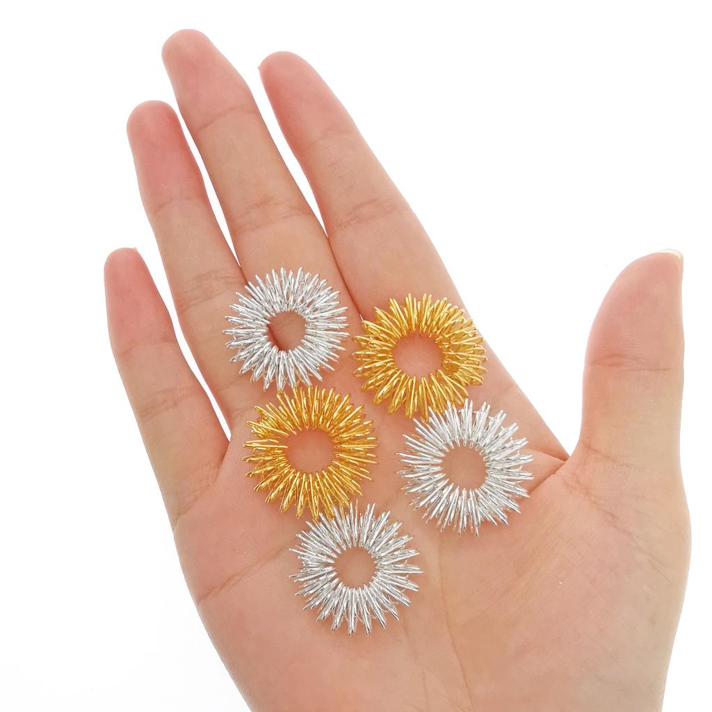 5pcs/Lot Finger Massage Ring Acupuncture Ring Health Care Body Massager Relax Hand Massage Tool