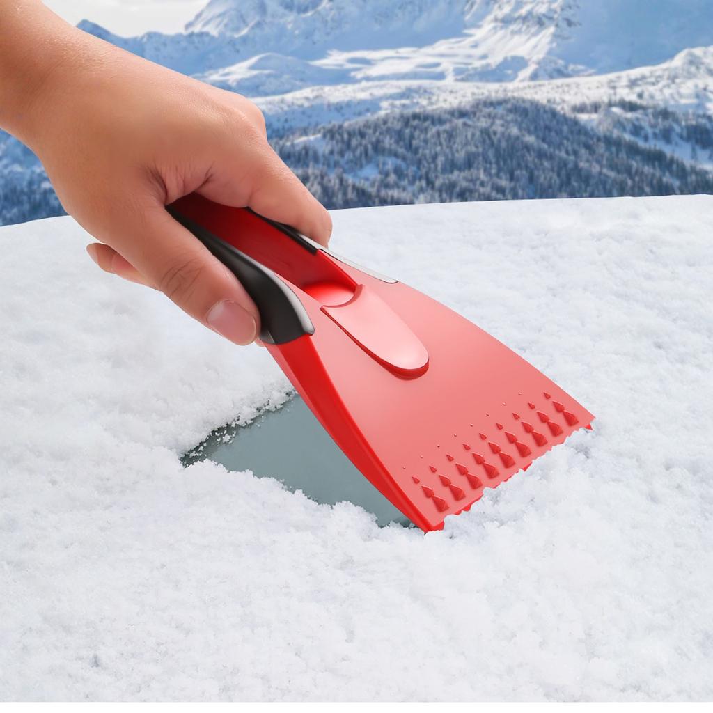 Car Ice Scrapers Silicone Car Snow Shovel Soft Handle Ice Scraper Removal Winter Snow Cleaning Squeegee Tools Auto Accessories(Blue)