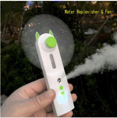 Summer Mini Portable Handheld Pocket Water Spray Mist Wind-up Fan Bottle Manual Cooler 1PC