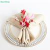 Valentine's Day Napkin Ring Decor - Romantic Heart & Flower Design,for Wedding/Anniversary/Dinner Party Decoration