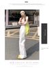 Women's High-Waisted Wide-Leg White Jeans - Summer Slimming, Floor-Length, Relaxed Fit
