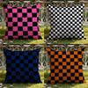 Black White Checkerboard Cushion Cover Home & Car Dual-Scene Pillow Cover: Reversible for Premium Comfort
