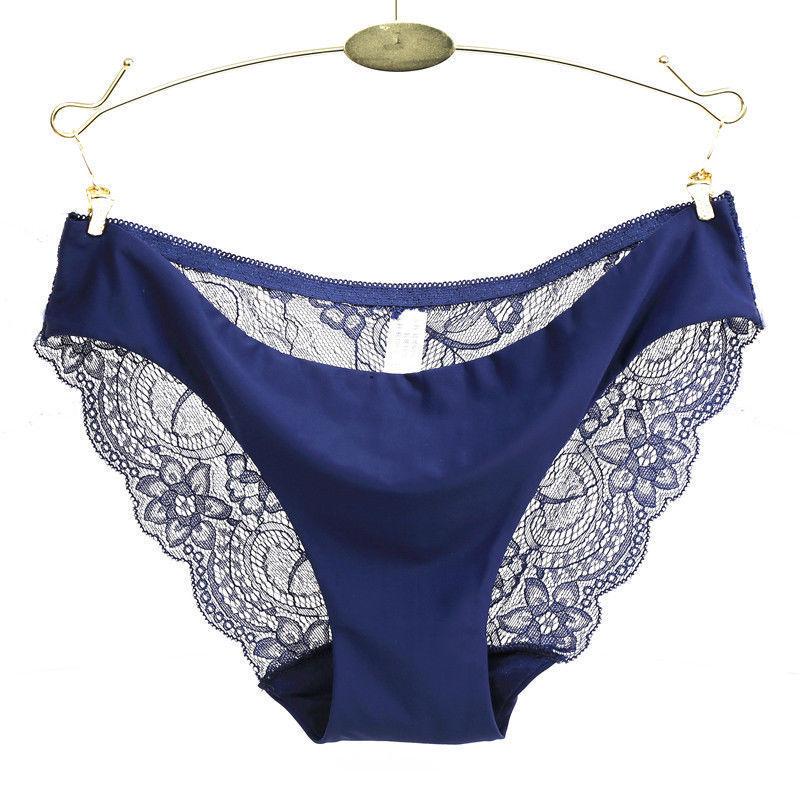Damen Sexy Spitzenhöschen Nahtlose Slips Unterwäsche Atmungsaktive hohle Dreiecksunterhose