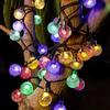 Solar Crystal Globe Ball Fairy Lamps 8 Modes String Lights Outdoor Waterproof Solar Powered Patio Light for Garden Party Decor