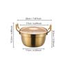 Korean Style Double Ear Stew Pots with Wooden Lid Stainless Steel Saucepan Ramen Pot Kitchen Cookware for Gas Induction Cooker