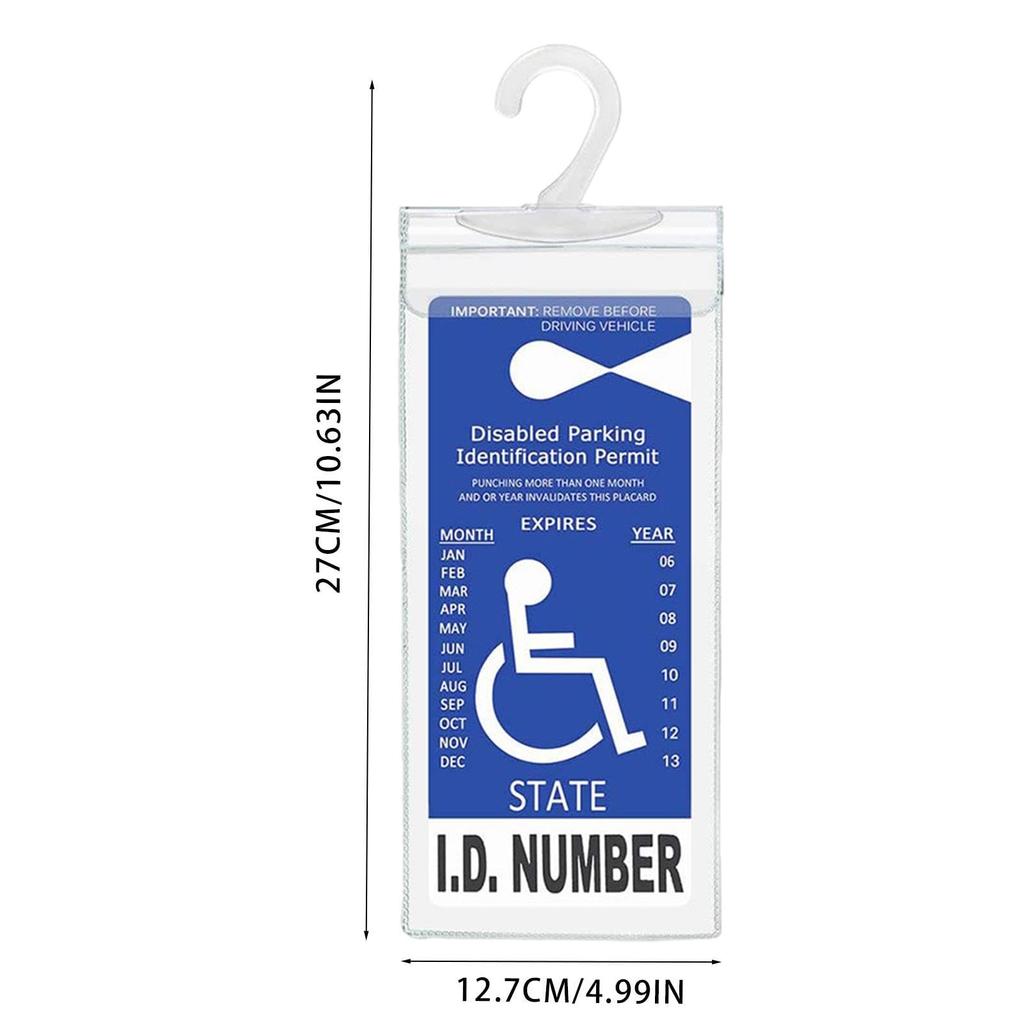 27x12.7x0.6cm Disabled Parking Placard Holder Handicap Placard Holder - Clear Disabled Placard Holder |