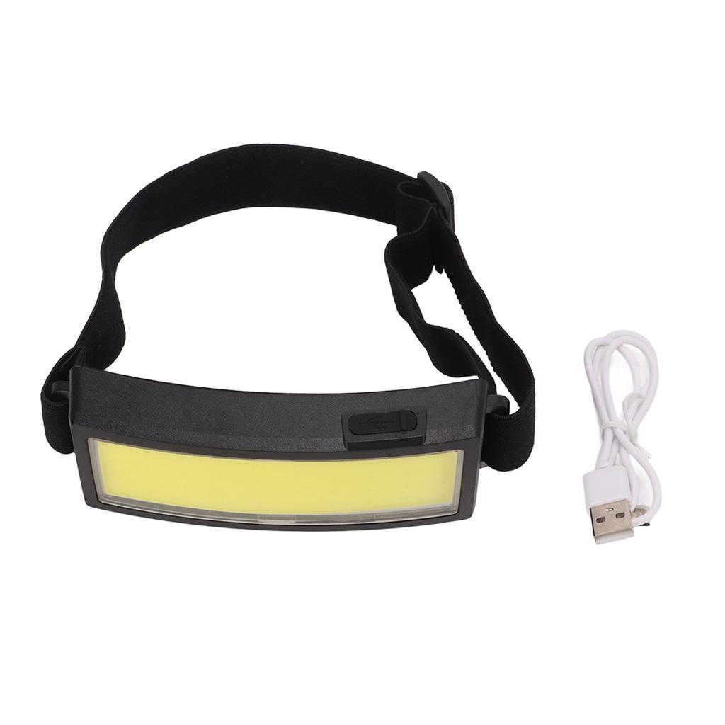 COB Headlamp USB Rechargeable Lightweight High Brightness LED Head Lamp for Fishing Camping Night Riding
