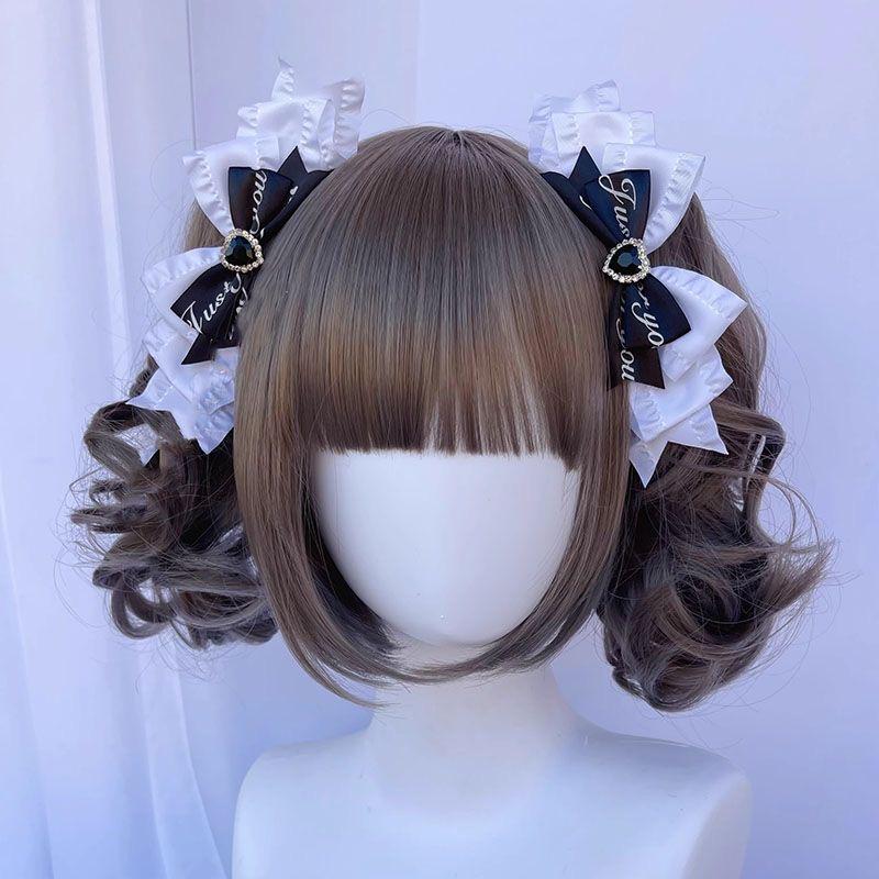 [1 pair]Lolita Hair Clips Hair Bows Girl Y2k Accessories Trendy Hair Barrettes Fashion Hair Buckle Bows for Girls Hair Darling