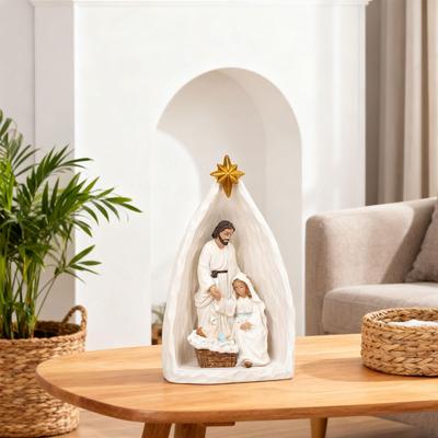 Nativity Scene Hand Painted Classic Holiday Decor Decorative Gift Resin Doll Statue for Bedroom Home