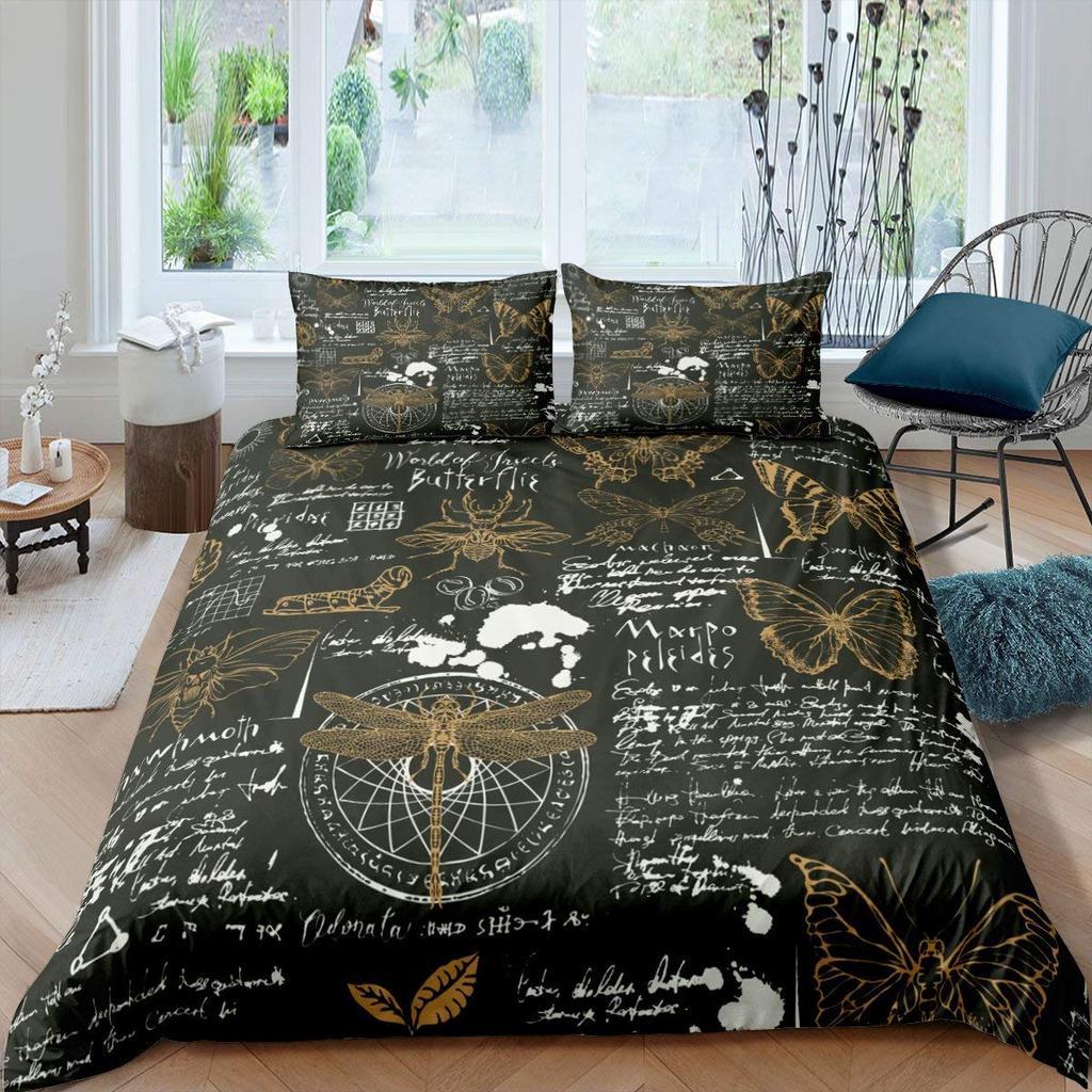 Set Copripiumino Giornale Vecchio Microfibra Vintage Biancheria da Letto Bambino Mongolfiera Camion Retrò Copripiumino Bicicletta