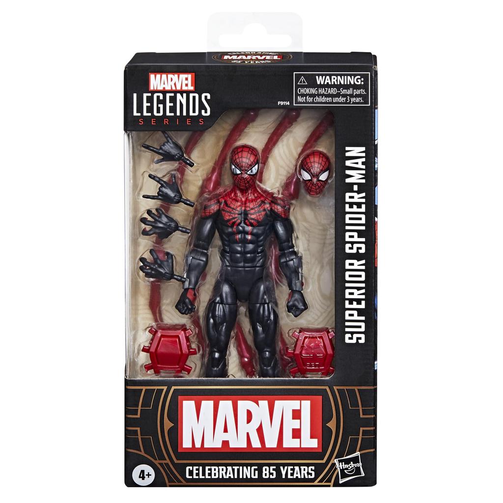Hasbro Marvel Legends Series Superior Marvel 85th Anniversary Comics Collectible Action Figure Authentic Spider-Man, 6-inch (15cm) F9114,