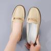 Genuine Leather Women Flat Heel Sandals Non-Slip Comfortable Soft PU Insole 2.5cm Heel Sizes 35-44 Beige Orange Black