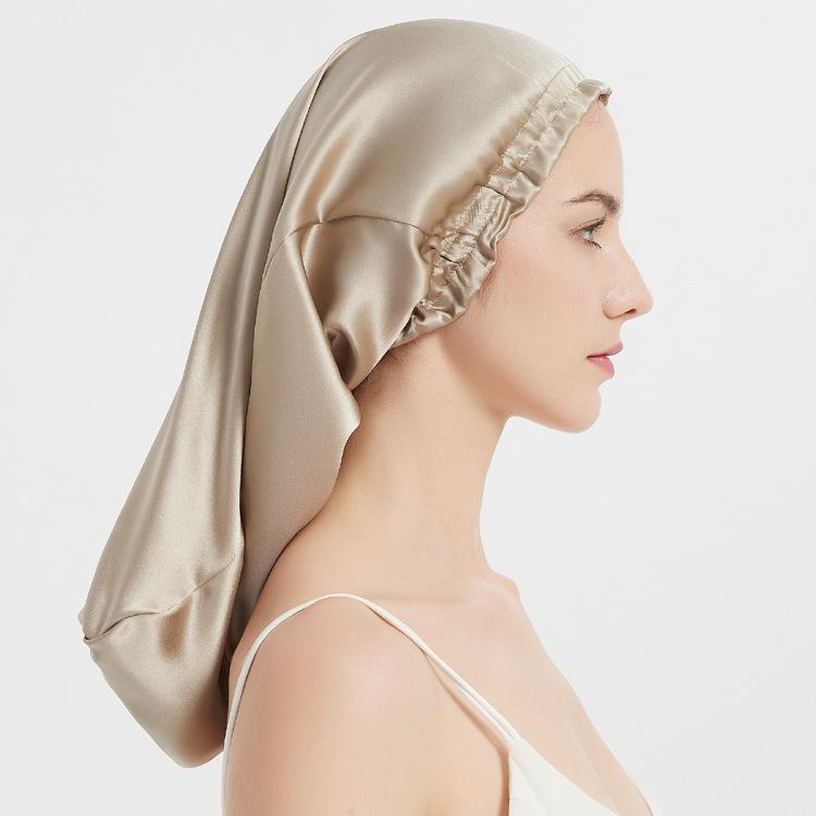Certified Custom 100% Pure Silk Hat Silk Hair Satin Bonnet for Hair Care абрикосовый