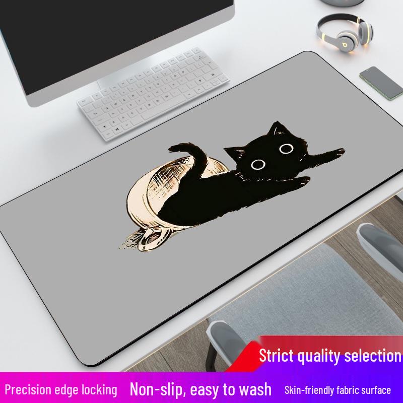 Customizable Large Non-slip Gaming Mouse Pad with Creative Cartoon Design