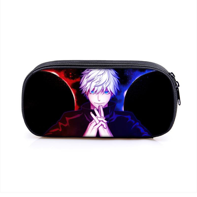 Jujutsu Kaisen Pencil Box With Large Capacity For Students And Makeup Essentials