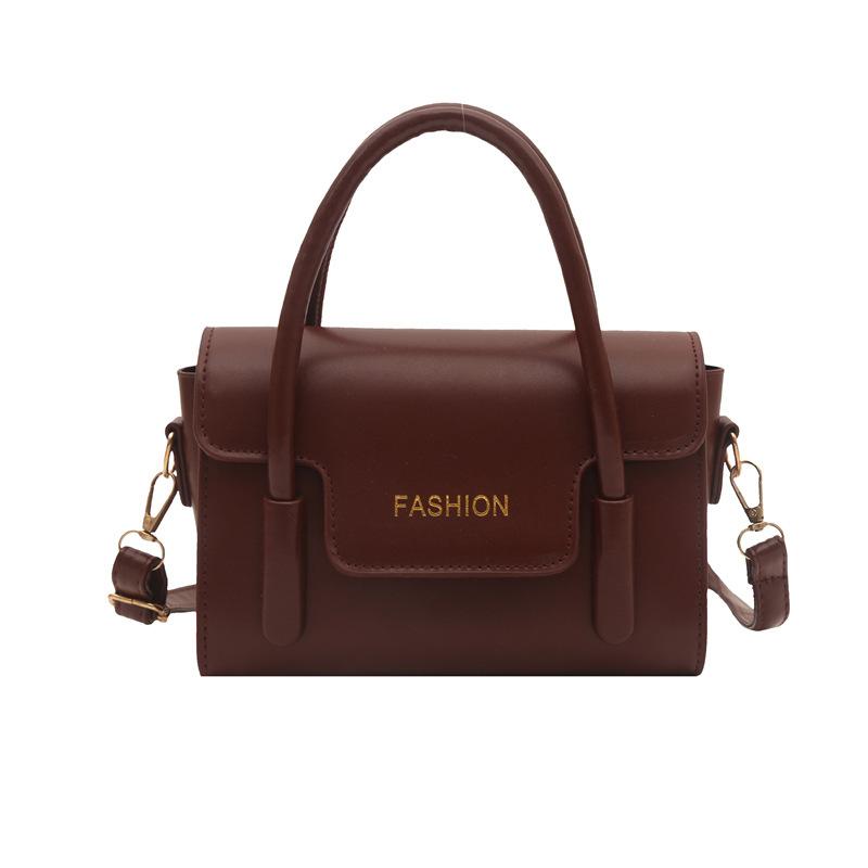 Summer New Fashion Simple Design Popular Solid Color Casual Shoulder Crossbody Portable Small Square Bag