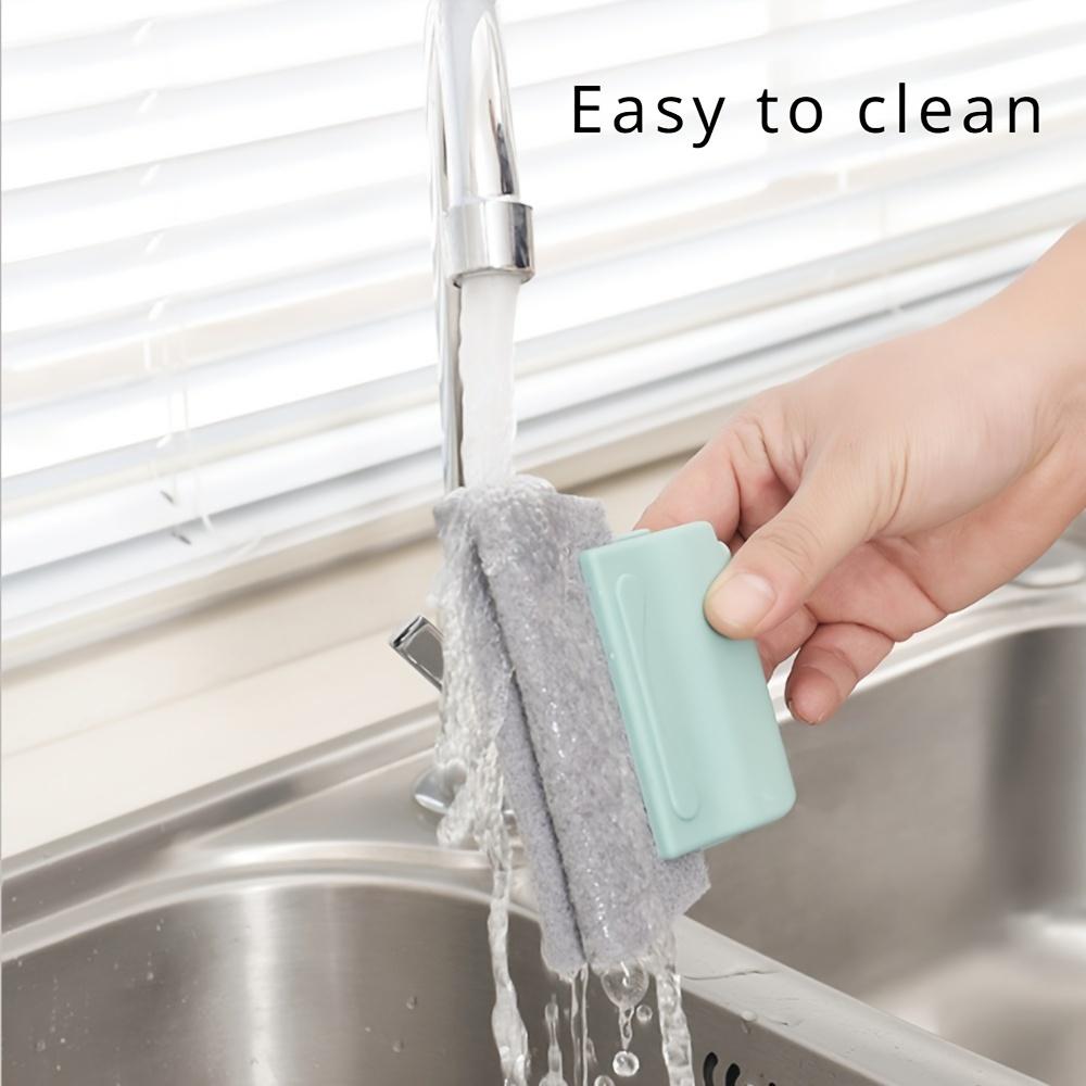 Multifunktionale Vertiefungsreinigungsbürste Fensterglasreinigungswerkzeug Reinigen von Fenstern und Türen schwer erreichbare Ecken kleine Bürste Reinigungszubehör