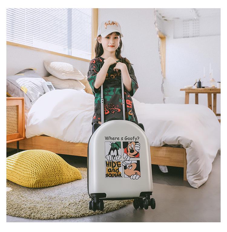 18-Inch Kids' Cartoon Trolley Suitcase with Combination Lock – Ideal Cabin Luggage for Boys and Girls