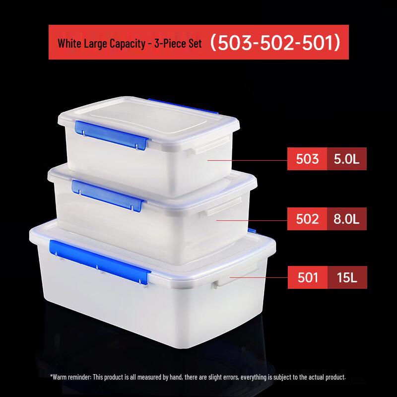 Yile 3-Piece Rectangular PP Food Storage Container Set