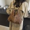 Autumn Retro Pleated Big Bag Women's  New Fashion Bow Backpack Versatile Multi-purpose Tote Bag