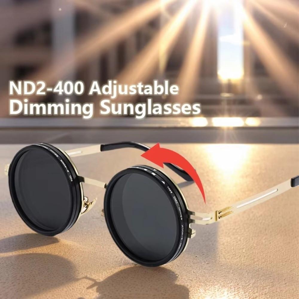 Round Adjustable Sunglasses with Glasse Case Outdoor Eyewear Fishing Sunglasses Outdoor Activities