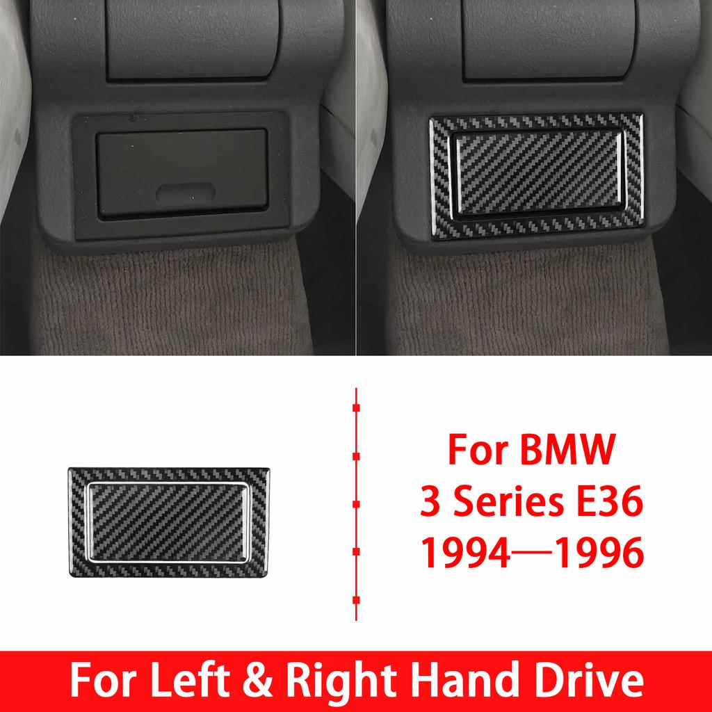 For BMW 3 Series E36 1994 1995 1996 Car Accessories Carbon Fiber Copilot Strip Air Vent Gear Shift Panel Interior Trim Sticker